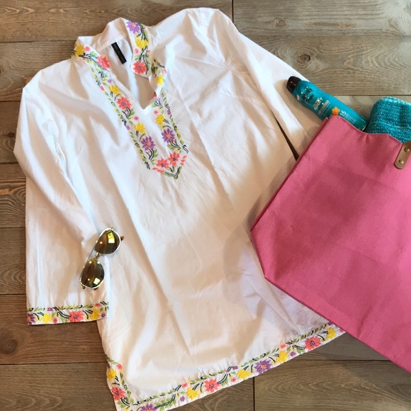 Kas Designs Tops - Kas Designs embroidered tunic